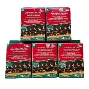 50 Pack All-Purpose Light Clips Universels Lot Of 5